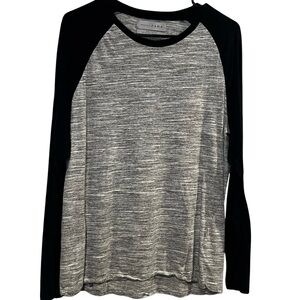 Zara Black and Gray Long Sleeve Shirt